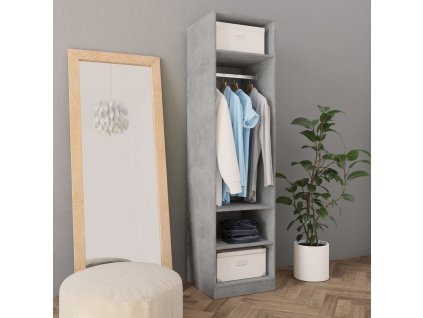 Šatní skříň betonově šedá 50 x 50 x 200 cm kompozitní dřevo