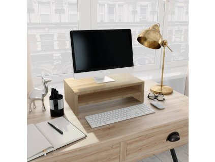 Stojan na monitor dub sonoma 42 x 24 x 13 cm kompozitní dřevo