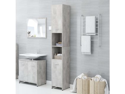 Koupelnová skříňka betonově šedá 30 x 30 x 183,5 cm kompozit