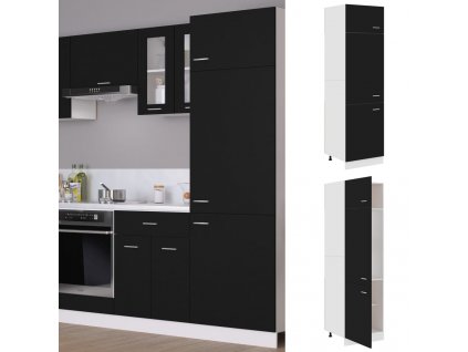 Chladicí skříňka "Lyon" černá 60 x 57 x 207 cm, dřevo