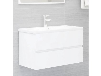 Skříňka pod umyvadlo bílá 80 x 38,5 x 45 cm kompozitní dřevo