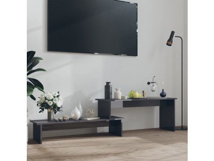 TV stolek šedý s vysokým leskem 180x30x43 cm kompozitní dřevo