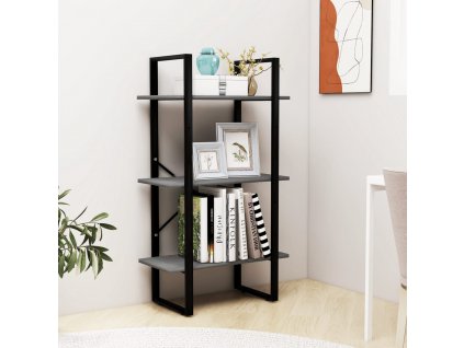 Úložný regál šedý 60 x 30 x 105 cm masivní borovice