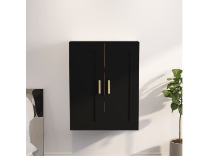 Nástěnná skříňka černá 69,5 x 32,5 x 90 cm kompozitní dřevo