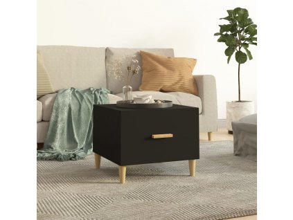 Konferenční stolek černý 50 x 50 x 45 cm kompozitní dřevo