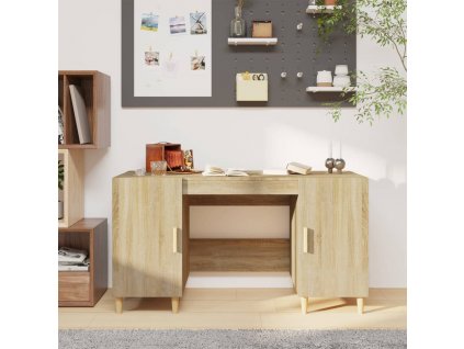Psací stůl dub sonoma 140 x 50 x 75 cm kompozitní dřevo