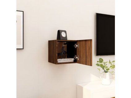 Nástěnná TV skříňka hnědý dub 30,5 x 30 x 30 cm