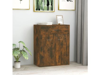 Příborník kouřový dub 60 x 30 x 75 cm kompozitní dřevo