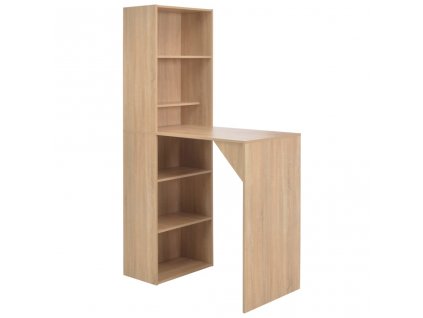 Barový stůl se skříní dub 115 x 59 x 200 cm