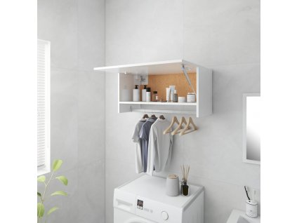 Šatní skříň bílá vysoký lesk 70 x 32,5 x 35 cm kompozitní dřevo