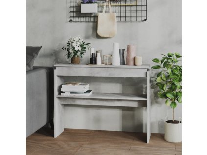 Konzolový stolek betonově šedý 102x30x80 cm kompozitní dřevo