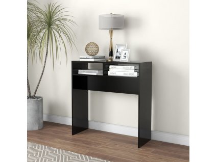 Konzolový stolek černý 78 x 30 x 80 cm kompozitní dřevo