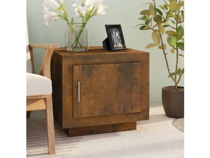 Konferenční stolek kouřový dub 51 x 50 x 45 cm kompozitní dřevo