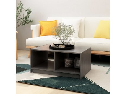 Konferenční stolek šedý 75 x 50 x 33,5 cm masivní borové dřevo