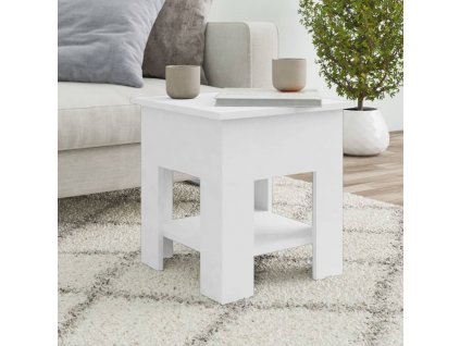 Konferenční stolek bílý 40 x 40 x 42 cm kompozitní dřevo