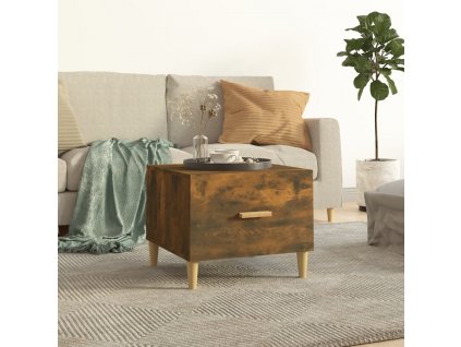 Konferenční stolek kouřový dub 50 x 50 x 40 cm kompozitní dřevo