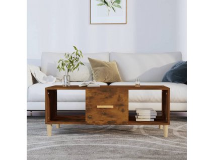 Konferenční stolek kouřový dub 102x50x40 cm kompozitní dřevo