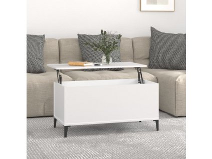 Konferenční stolek bílý 90 x 44,5 x 45 cm kompozitní dřevo