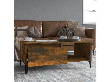 Konferenční stolek kouřový dub 90x50x36,5 cm kompozitní dřevo