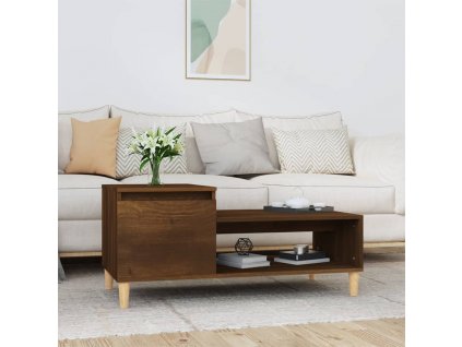 Konferenční stolek hnědý dub 100x50x45 cm kompozitní dřevo
