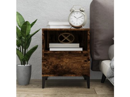 Noční stolek kouřový dub 40 x 35 x 50 cm