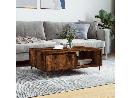 Konferenční stolek kouřový dub 90 x 60 x 35 cm kompozitní dřevo