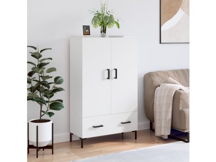Skříň highboard bílá 69,5 x 31 x 115 cm kompozitní dřevo