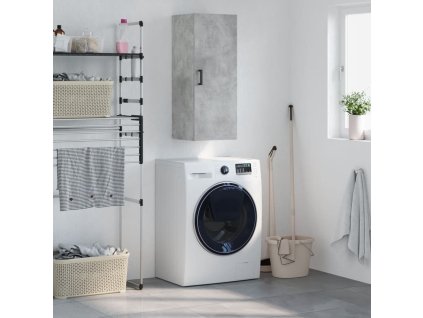 Nástěnná skříňka betonově šedá 34,5 x 34 x 90 cm