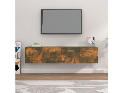 Nástěnné skříňky 2 ks kouřový dub 80 x 35 x 36,5 cm kompozit