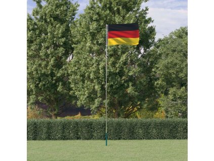 Vlajka Německa a stožár 5,55 m hliník