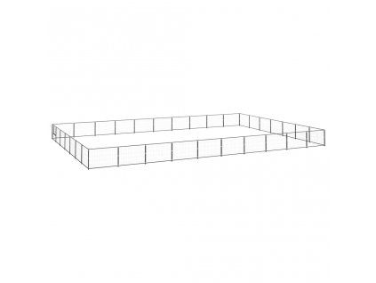 Psí kotec černý 70 m² ocel 3082182