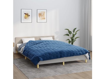 Zátěžová deka modrá 220 x 240 cm 15 kg textil
