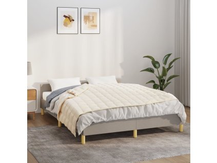 Zátěžová deka světle krémová 135 x 200 cm 10 kg textil