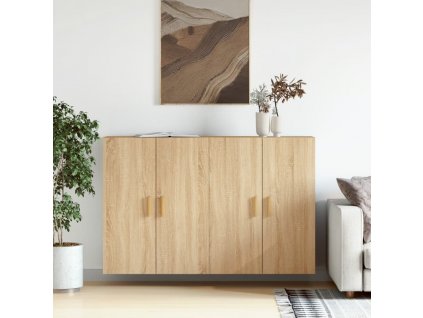 Nástěnné skříňky 2 ks dub sonoma kompozitní dřevo