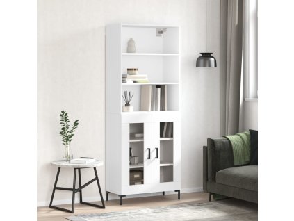 Skříň highboard bílá 69,5 x 34 x 180 cm kompozitní dřevo