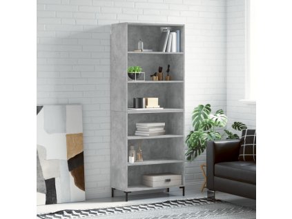 Skříň betonově šedá 69,5 x 32,5 x 180 cm kompozitní dřevo