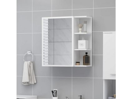 Koupelnová skříňka se zrcadlem bílá 62,5x20,5x64 cm kompozit