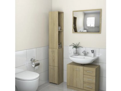 Koupelnová skříňka dub sonoma 25x26,5x170 cm kompozitní dřevo