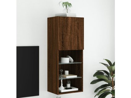TV skříňka s LED osvětlením hnědý dub 40,5 x 30 x 102 cm