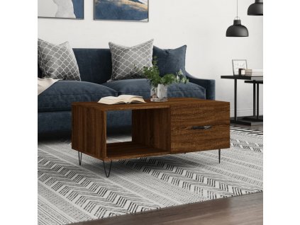 Konferenční stolek hnědý dub 90 x 50 x 40 cm kompozitní dřevo