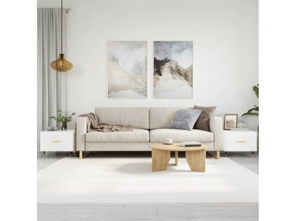 Konferenční stolky 2 ks bílé 50 x 50 x 40 cm kompozitní dřevo