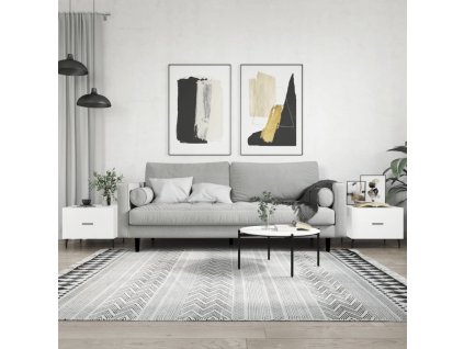 Konferenční stolky 2 ks lesklé bílé 50x50x40cm kompozitní dřevo