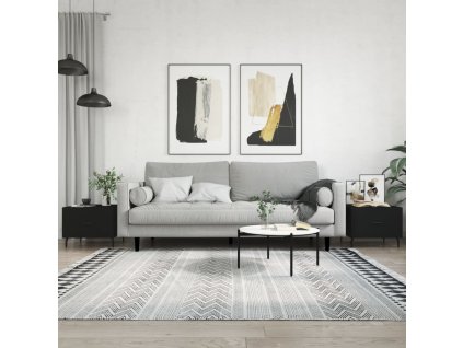 Konferenční stolky 2 ks černé 50 x 50 x 40 cm kompozitní dřevo