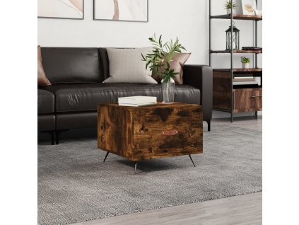 Konferenční stolek kouřový dub 50x50x40 cm kompozitní dřevo