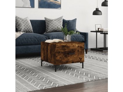 Konferenční stolek kouřový dub 50x50x40 cm kompozitní dřevo