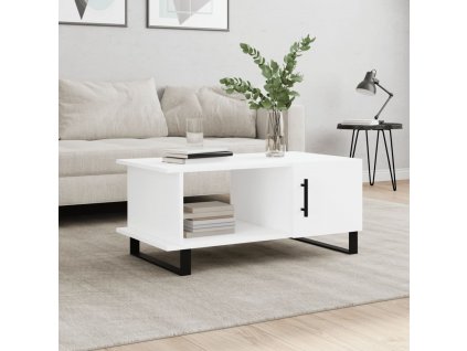 Konferenční stolek bílý 90 x 50 x 40 cm kompozitní dřevo