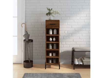 Botník hnědý dub 30 x 35 x 105 cm kompozitní dřevo