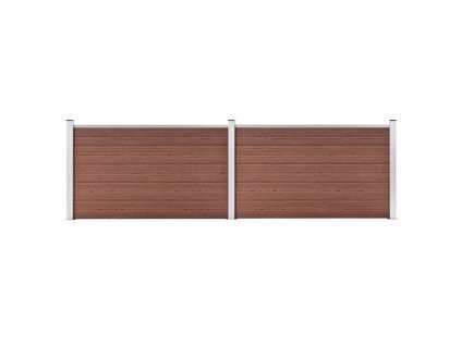 Zahradní plot WPC 353 x 106 cm hnědý