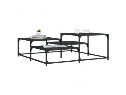 Konferenční stolek černý 107 x 107 x 40 cm kompozitní dřevo