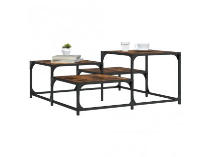 Konferenční stolek kouřový dub 87,5x87,5x40 cm kompozitní dřevo